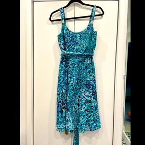 Black house white market chiffon dress